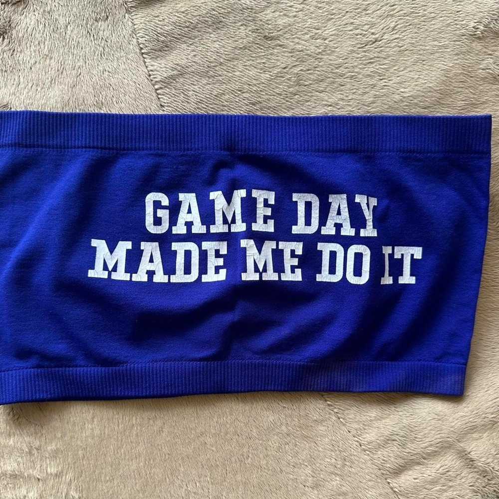 Game Day Made Me Do It Blue Tube Top